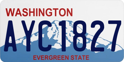 WA license plate AYC1827