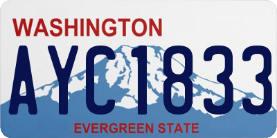 WA license plate AYC1833