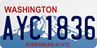 WA license plate AYC1836