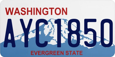 WA license plate AYC1850