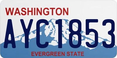 WA license plate AYC1853