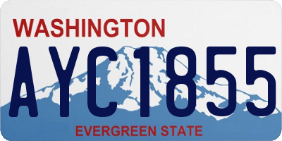 WA license plate AYC1855