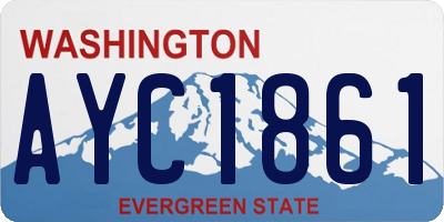 WA license plate AYC1861