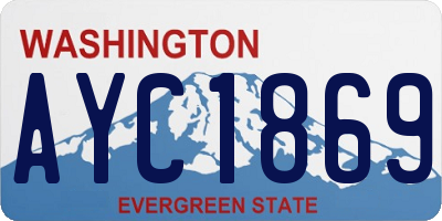 WA license plate AYC1869
