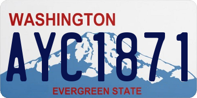 WA license plate AYC1871