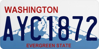 WA license plate AYC1872