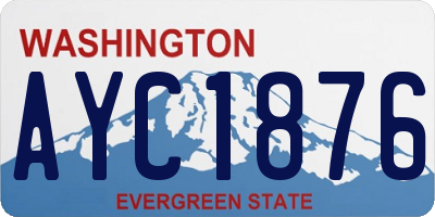 WA license plate AYC1876
