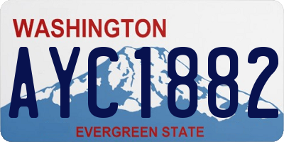 WA license plate AYC1882