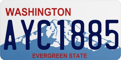 WA license plate AYC1885