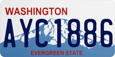 WA license plate AYC1886