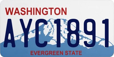 WA license plate AYC1891