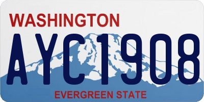 WA license plate AYC1908