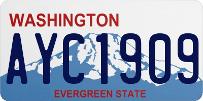 WA license plate AYC1909