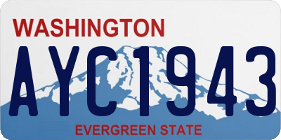 WA license plate AYC1943