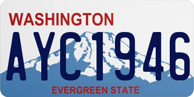 WA license plate AYC1946