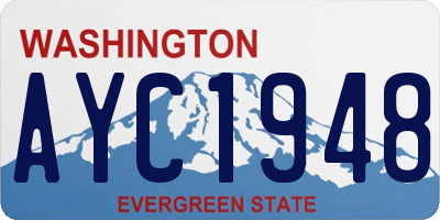 WA license plate AYC1948