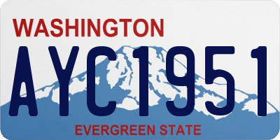 WA license plate AYC1951