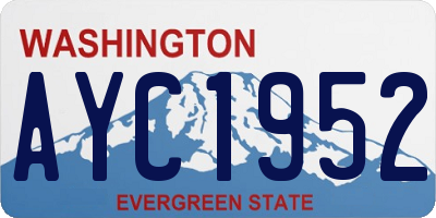 WA license plate AYC1952