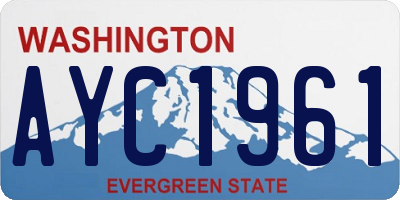 WA license plate AYC1961