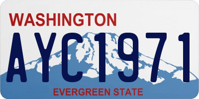 WA license plate AYC1971