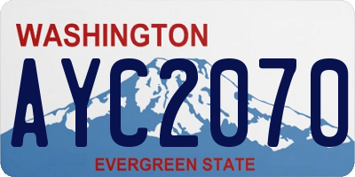 WA license plate AYC2070