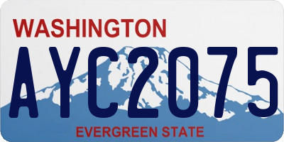WA license plate AYC2075