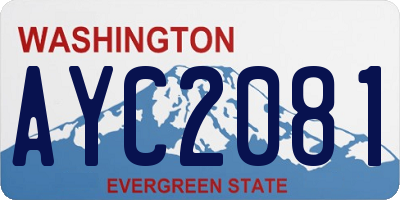 WA license plate AYC2081