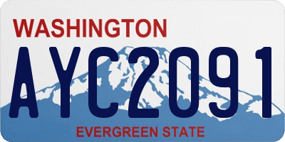 WA license plate AYC2091