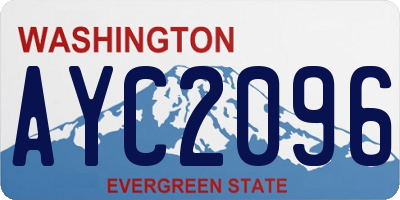 WA license plate AYC2096