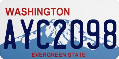 WA license plate AYC2098