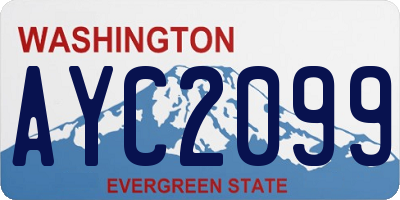 WA license plate AYC2099