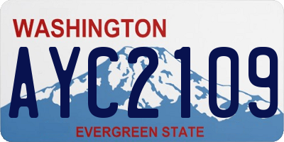 WA license plate AYC2109