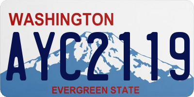 WA license plate AYC2119