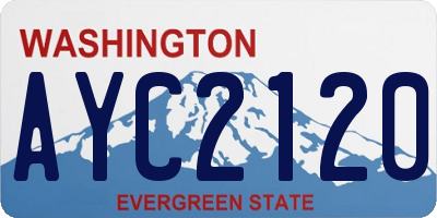 WA license plate AYC2120