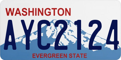 WA license plate AYC2124