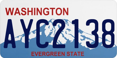 WA license plate AYC2138