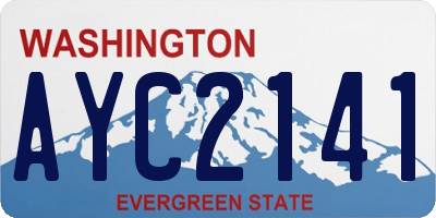 WA license plate AYC2141