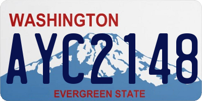 WA license plate AYC2148