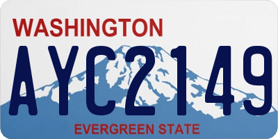 WA license plate AYC2149