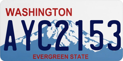 WA license plate AYC2153