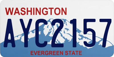 WA license plate AYC2157