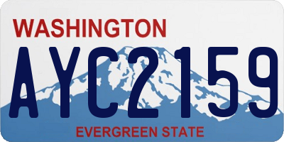 WA license plate AYC2159