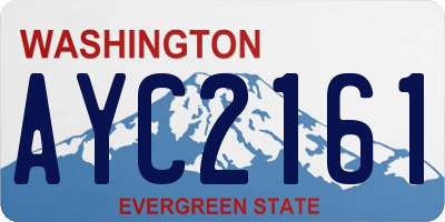 WA license plate AYC2161