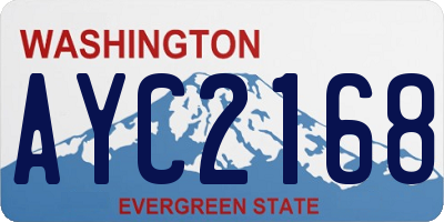 WA license plate AYC2168
