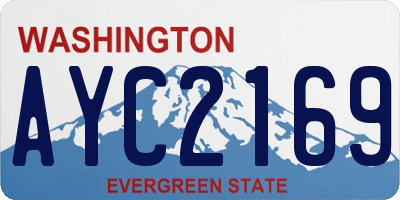 WA license plate AYC2169