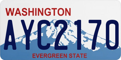 WA license plate AYC2170