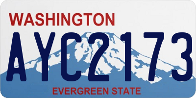 WA license plate AYC2173