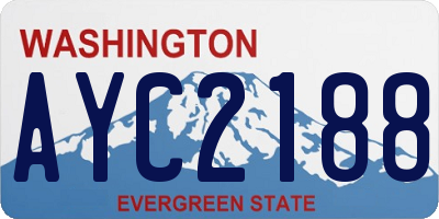 WA license plate AYC2188