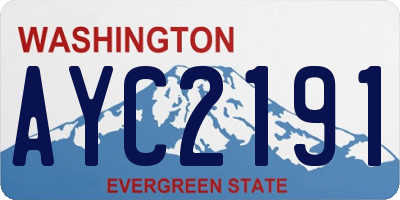 WA license plate AYC2191