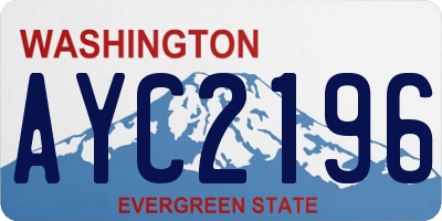 WA license plate AYC2196